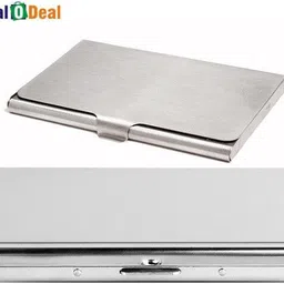 stealodeal Aluminum Silver Pocket Business Atm Case Metal Box With Steel 6 Card Holder-picture-0