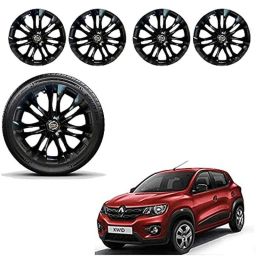 Auto Pearl 4 Pcs 13 inch ABS Black Car Wheel Cover Set for Renault Kwid, WCBLK27-picture-16