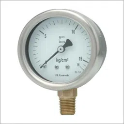 PI Controls BA-13BM-E3-C0 0-420 kg/sqcm/psi 1/4 inch BSP Male Stainless Steel Pressure Gauge, PI100SS00047-68