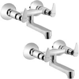 Prestige Snow Brass Chrome Finish Silver Non Telephonic Wall Mixer (Pack of 2)-image-65