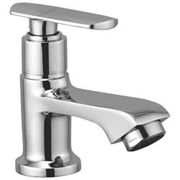 Oleanna Speed Brass Silver Chrome Finish Pillar Cock for Wash Basin &a; Sink Tap-image-21