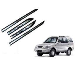 SureStrive 4 Pcs Black &a; Silver Side Door Car Beading Set for Tata Safari Old Model-image-31