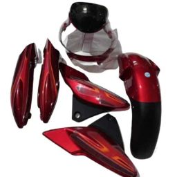 Krayons Red Full Body Kit for Bajaj Discover 125CC Motorcycle, KI22-picture-32