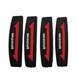 SureStrive 4 Pcs Rubber Black &a; Red Anti Scratch Door Protector Guard Set for Maruti Suzuki WagonR 1999-2002 Type-1 Model-image-55