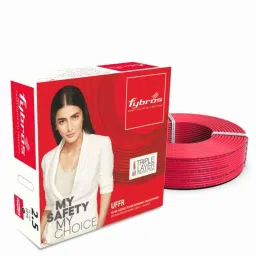 Fybros 2.5 Sqmm 90m Red Single Core UFFR PVC Insulated Industrial Cable, FWC1170-picture-35