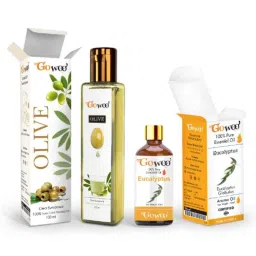 GoWoo 2 Pcs 10ml Natural Eucalyptus Aroma Oil &a; 100ml Olive Carrier Oil Set, GWOC529-P19+P179-picture-47