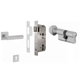 Dorset ML Series Nero 60mm Stainless Steel Door Handle Lock Set with Coin &a; Knob-picture-35