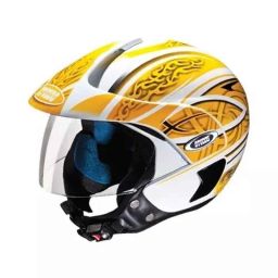 Studds Marshall D3 Decor ISI Plastic White Open Face Helmets, Size: Large-picture-13