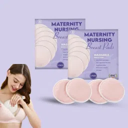 Breast Pads Reusable Leakproof 100% Cotton 4 Pc Combo Maternity Nursing Nursing Breast Pad-image-96