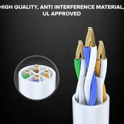 Sadow LAN Cable 40 m Snagless 40 Meter RJ45 Cat-6 Ethernet Patch Internet Cable, Network Internet Cord - RJ45, UTP, CCA image 3