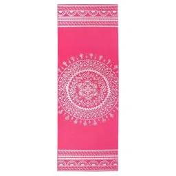 Strauss 1730x610x5mm Pink PVC Meditation Designer Yoga Mat with Cover, ST-1415-picture-43