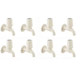 Spazio Smartbuy Plastic Glossy Finish Metro Collection PTMT Bib Cock with Tap Wall (Pack of 8)-picture-35
