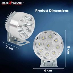AllExtreme EX9SFS2 2 Pcs 9 LED 3 inch 9W Round Fog Light Lamp with Handlebar Switch Set image 5