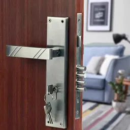 Saze Altis 10 inch Stainless Steel Matt Finish Cylindrical Plate 4 Bullet Pin Mortise Door Lock Handle Set with 3 Computer Keys-image-88
