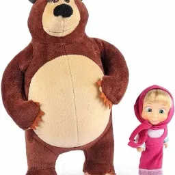simba Masha And The Bear Masha Set With Doll & Plush image 2