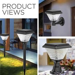 Gigawatts GW-GP01 10W 33 LED ABS Square Solar Gate Pillar Lamp with Remote Control image 4