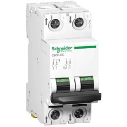 Schneider Electric Acti9 C60H-DC 63A C-Curve Double Pole MCB, A9N61539, Breaking Capacity: 6kA-46