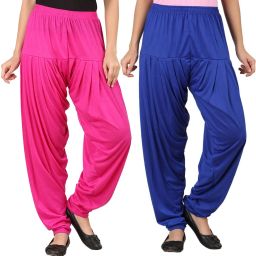 Solid Cotton Viscose Blend Women Harem Pants-image-37