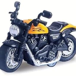 Die-Cast Metal Pullback Motorcycle Toy – Harley Style Cruiser Bike for Boys-7