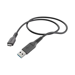 Hama Type A to Type C 3.3 Feet (1M) Cable (Optimised Internal Conductors, Black)-5