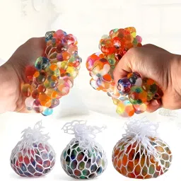 Squishy Mesh Ball For Kids, Stress Relief Hand Fidget Toy [Pack Of: 5 Pcs] - 6 cm-4