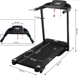 Folding Treadmill with Safe Handlebar, LCD Display and MP3 USB Port Electric (2.5HP) Motorized Running Machine Treadmill-0