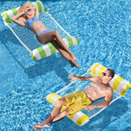 Float Hammock Pool Lounger Water Swimming Floating Bed Comfortable Inflatable Swim Floatation Belt-image-44