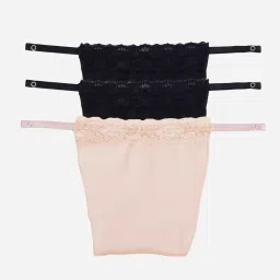 Women Black, Beige, Black Mock Camisole-image-17