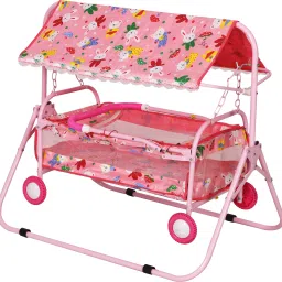 Foldable Baby Cradle with Swing, Baggi/Palna for Baby (J6) (Small)-22
