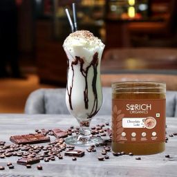 sorich organics Chocolate Latte 300 Gm Cocoa Powder MIx Instant Chocolate Latte Powder image 4