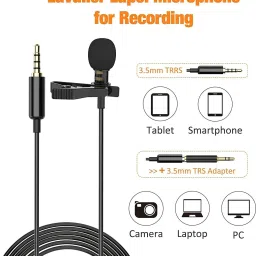 IMAGINEA Lavalier Lapel Clip-on Interview Microphone with Extendable Extension Cable Camera Microphone image 4