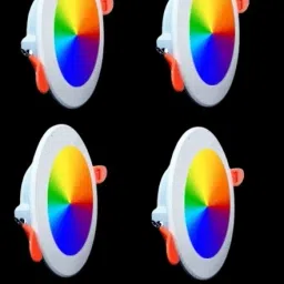 Maxa 10-Watts 7-in-1 Multicolour Round Led Conceal Down Light Pack of 4 Ceiling Light Ceiling Lamp-4