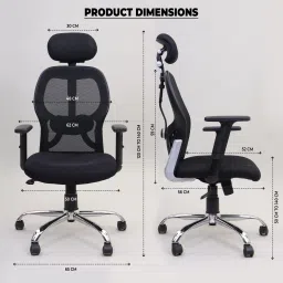 seatfit Matrix Ergonomic with Height Adjustable Handrest and Locking Mechanism Mesh Office Adjustable Arm Chair image 3