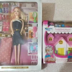 Doll House with Doll for Girls,Doll Set with Accessories (Multicolor).-23
