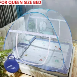 Polyester Kids Washable Bed ( Double Size Queen Bed), Foldabe, Standalone With Zippers Mosquito Net-22