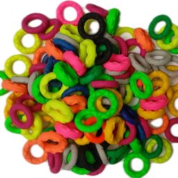 Pigeon Rubber multicolour Foot Ring 50 Pcs Ring Bird Shoulder Guard-image-37