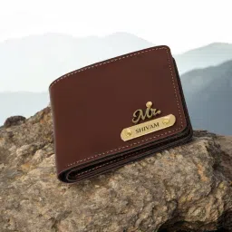 Men Casual, Formal, Evening/Party, Formal, Trendy Brown Artificial Leather, Genuine Leather Wallet-image-5