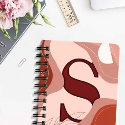 S Printed Wiro Binding Diary ||Name Printed Diary For School/Collage A5 Diary Unruled 200 Pages-6