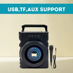 GUGGU 301 (PORTABLE BLUETOOTH SPEAKER) with Karaoke Mic, 6Hrs Playtime XC187 5 W Bluetooth Laptop/Desktop Speaker-35