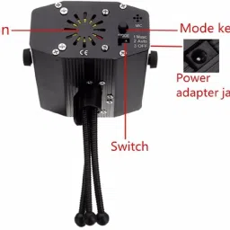wundervox RGB LASER REMOTE CONTROL LED STAGE LIGHTING PROJECTOR FOR DISCO XMAS PARTY-a23 Shower Laser Light image 4