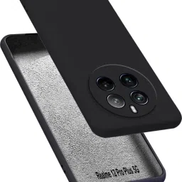 Pouch for Realme 12 Pro Plus 5G, Matte Rubberized Soft Silicone Protective Cloth Inside-4