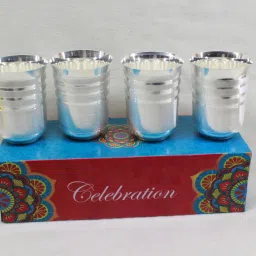 Silver Plated Disco Glass Set Glass Serving Set-28