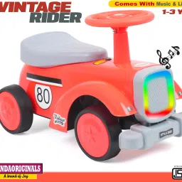 Vintage Kids car music and lights, 1 to 3 years, kids toy car ride on Car Non Battery Operated Ride On-24