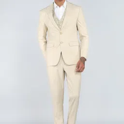 Men Tuxedo Style Geometric Print Suit-image-5