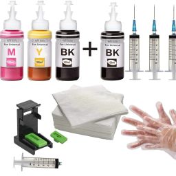 GPN PRINT Refill Ink Kit Set Compatible for HP 805/860 / 861/803 / 680 Black + Tri Color Combo Pack Ink Bottle-52
