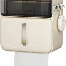 Floating Tissue Holder with Drawer Luxury Tissue Storage Box for Wall-21x14x21cm Plastic Toilet Paper Holder-image-65