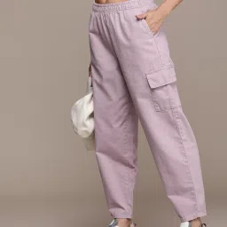 Women Regular Fit Multicolor Cotton Blend Trousers-image-43