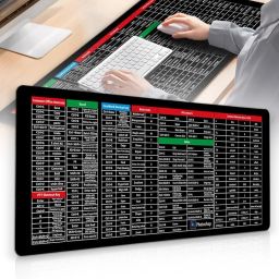 SHREEJI ENTERPRISE English Shortcut Keys Desk pad Large Computer Mouse Mat Mousepad (Black1) Non Slip Base Dual Sided Mousepad-image-5