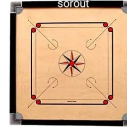 Nice Strong large Carrom Board with wooden Coins Striker (32 x 32 Inch) 8 cm Carrom Board-image-23