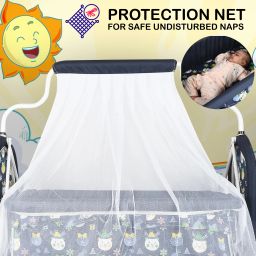 vyana sales Cradle for kids cradle for baby boy and girl Cradle With Swing & Mosquito Net image 3